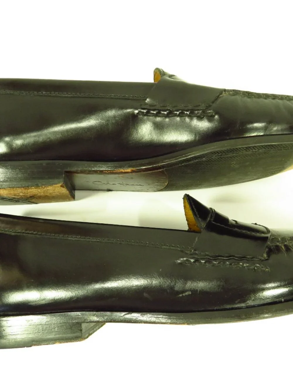 Mens Leather Penny Loafers Cole Haan Nike Air size 10 1/2M